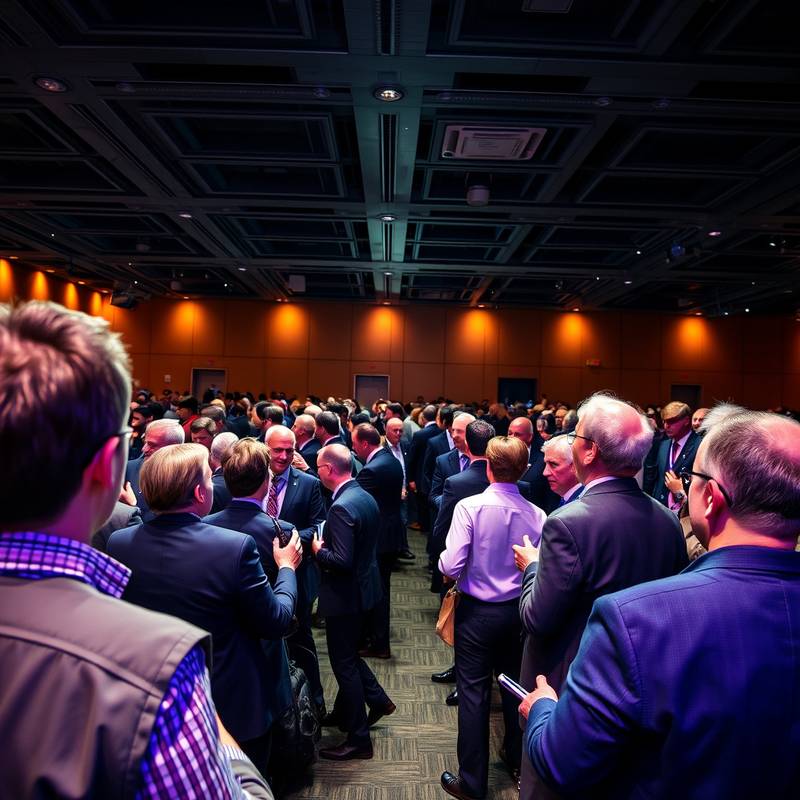 Event photography capturing the energy and excitement of a corporate conference with engaging speakers and networking opportunities