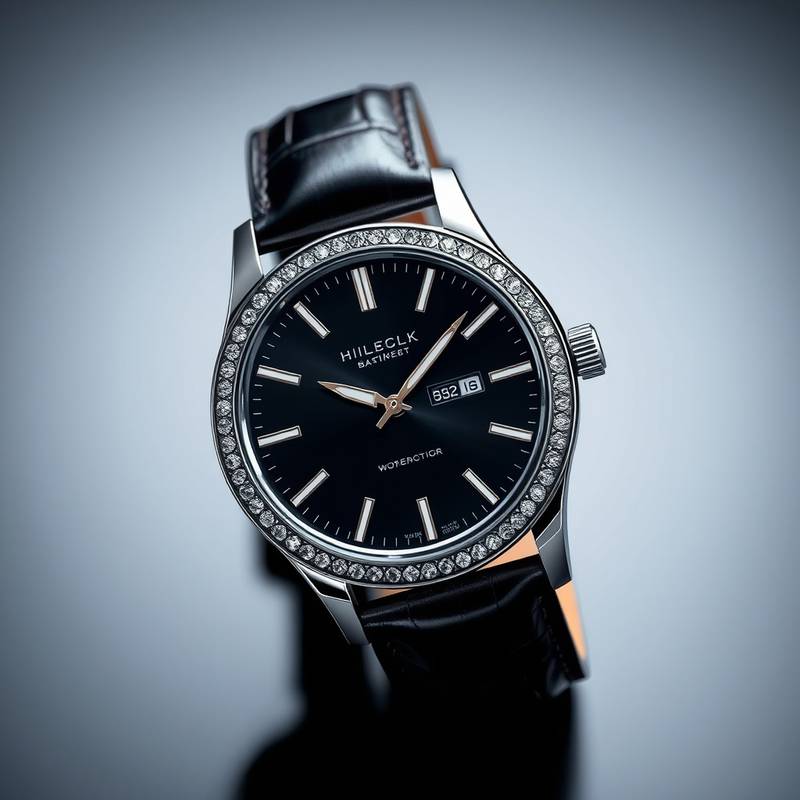 Product photography showcasing the elegant design and features of a new luxury watch