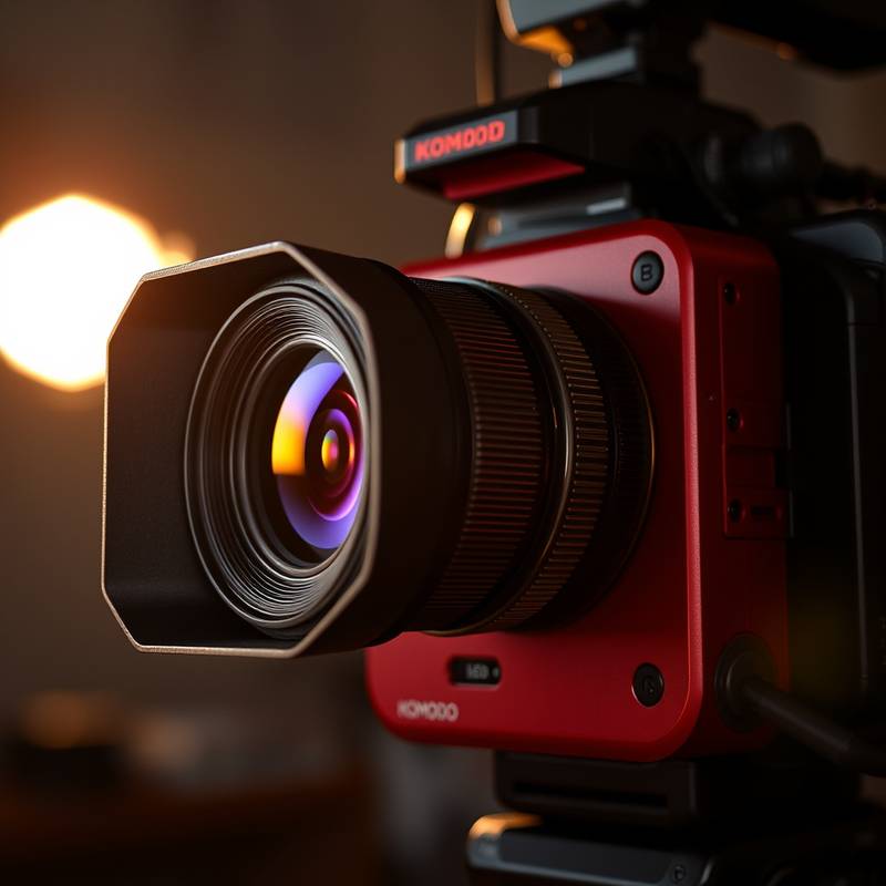 RED Komodo camera with professional lens