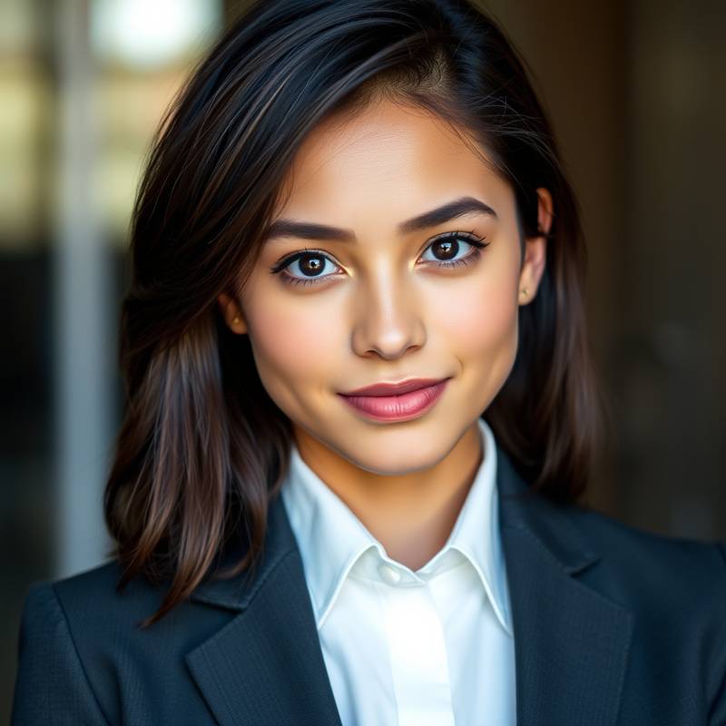 Stunning portrait photography of a young professional, highlighting confidence and sophistication